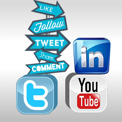 LinkedIn, Twitter and Youtube